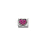 Composable CL OXIDIZED SYMBOLS in steel and Cubic zirconia and silver 925 08 RED dot heart