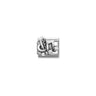 Composable CL SYMBOLS OX steel, Cz and 925 sterling silver 12 Treble clef WHITE note