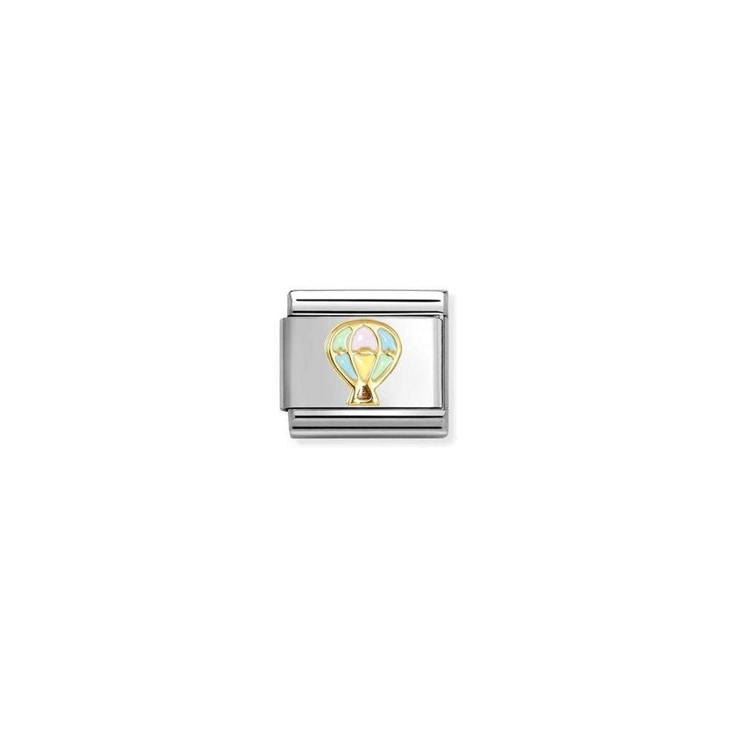 Composable Classic SYMBOLS steel, enamel and bonded yellow gold 66 Hot air balloon MIXCOLOR