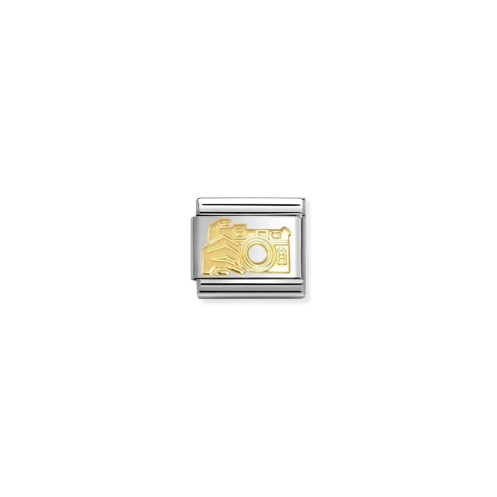 COMPOSABLE Classic TECH in stainless steel with bonded yellow gold 17 Camera with hand