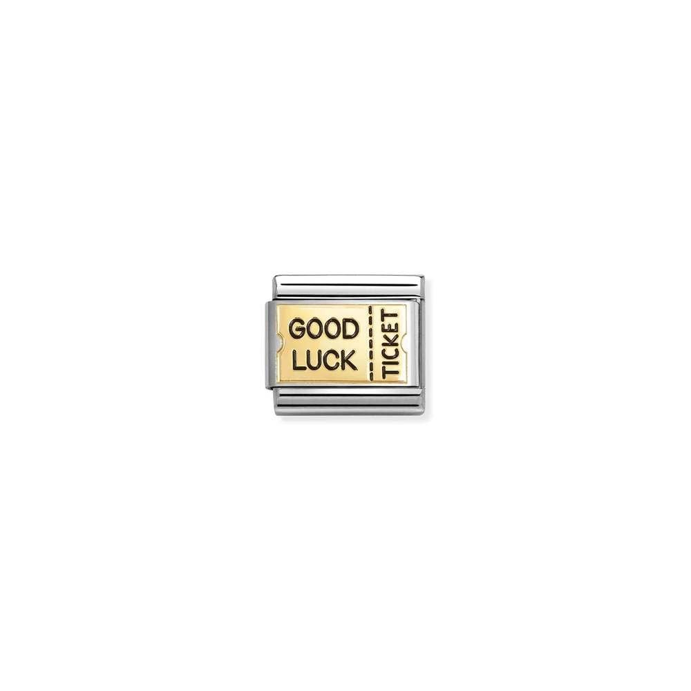 Composable Classic PLATES steel , enamel and bonded yellow gold 72 Fortune card