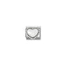 Composable Classic SYMBOLS in stainless steel, enamel and 925 sterling silver 36 White raised heart