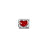 Composable Classic SYMBOLS in stainless steel, enamel and 925 sterling silver 39 Red raised heart