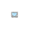 Composable Classic SYMBOLS in stainless steel, enamel and 925 sterling silver 34 Blue raised heart