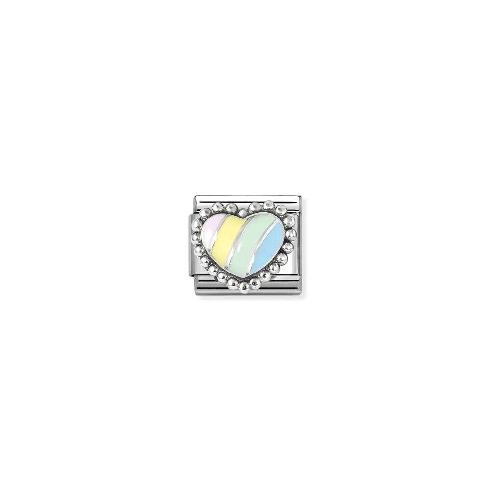Composable Classic SYMBOLS in stainless steel, enamel and 925 sterling silver 37 Multicolor raised heart