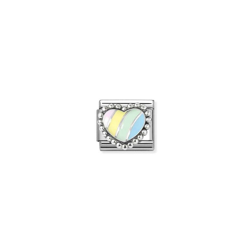 Composable Classic SYMBOLS in stainless steel, enamel and 925 sterling silver 37 Multicolor raised heart