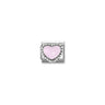 Composable Classic SYMBOLS in stainless steel, enamel and 925 sterling silver 33 Pastel Rose raised heart