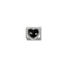 Composable Classic SYMBOLS in stainless steel, enamel and 925 sterling silver 38 Black raised heart