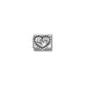 Composable Classic OXIDIZED SYMBOLS in st,steel and 925 sterling silver 88 Love dotted heart