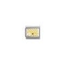 Composable Classic SYMBOLS steel, enamel and bonded yellow gold 94 Bag with flower WHITE