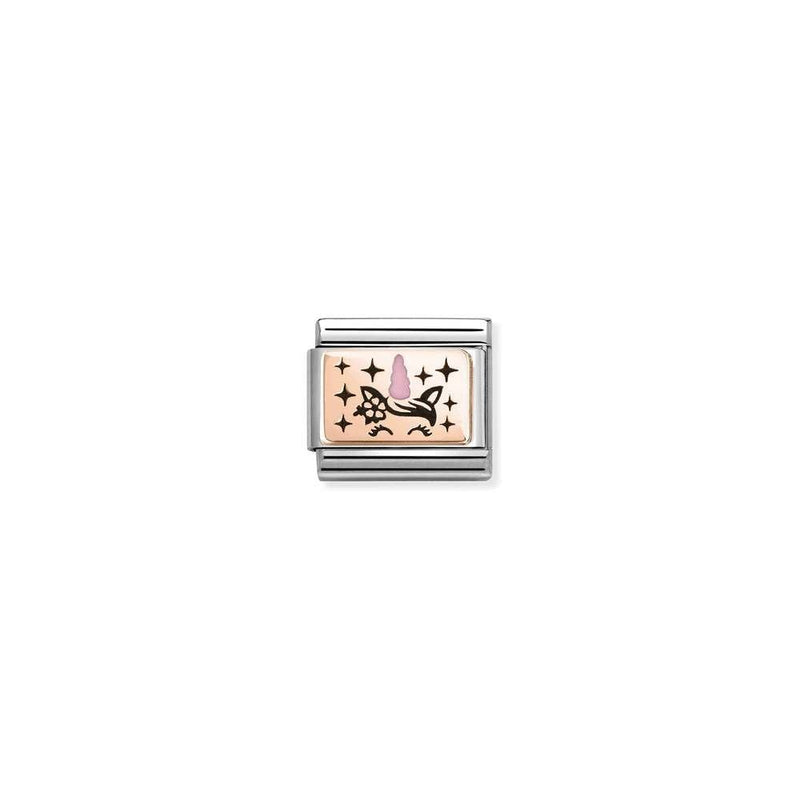 Composable Classic PLATES IC steel, enamel and bonded rose gold 03 Rose unicorn