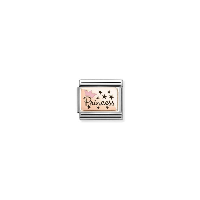 Composable Classic PLATES IC steel, enamel and bonded rose gold 02 Rose princess crown