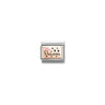 Composable Classic PLATES IC steel, enamel and bonded rose gold 02 Rose princess crown