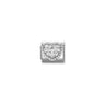 Composable CL SYMBOLS steel, Cz and 925 sterling silver RICH 07 WHITE dot heart