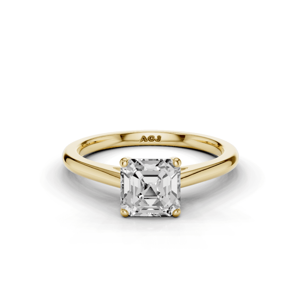 Bluebell Asscher Cut Diamond Solitaire Ring