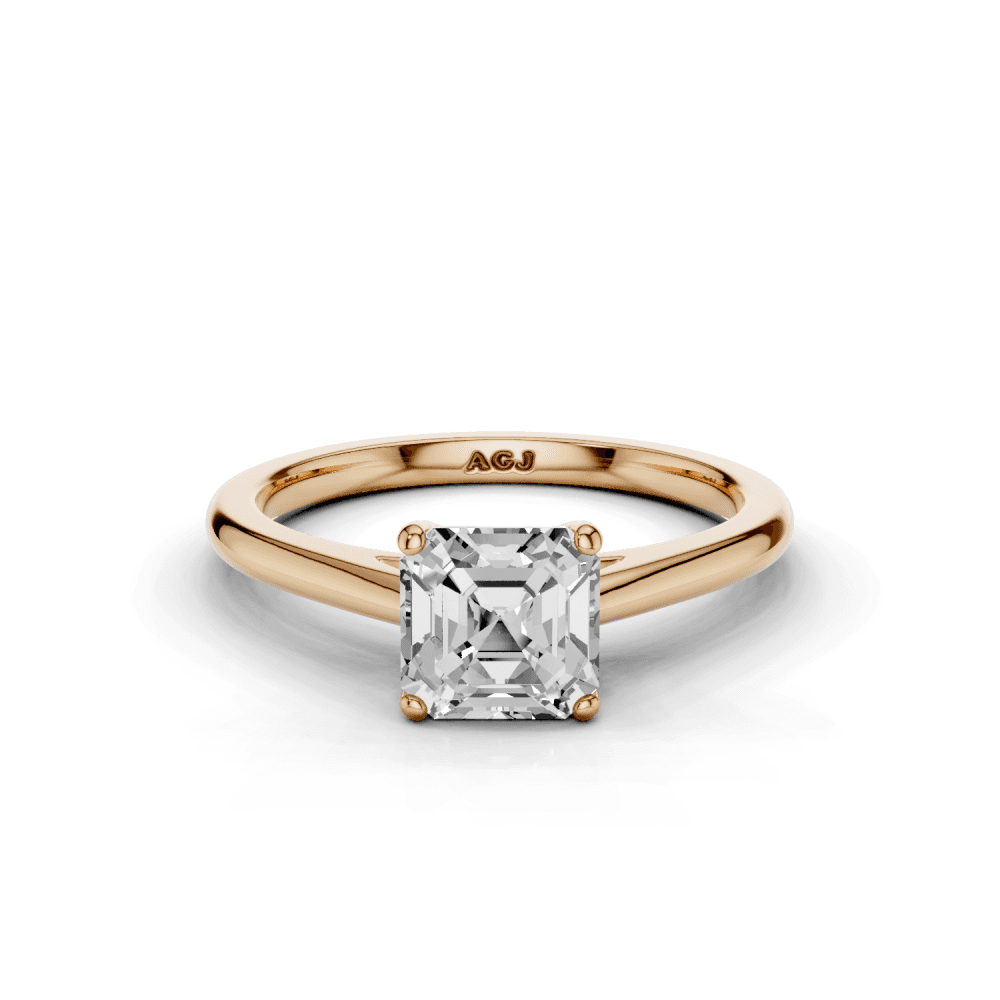 Bluebell Asscher Cut Diamond Solitaire Ring