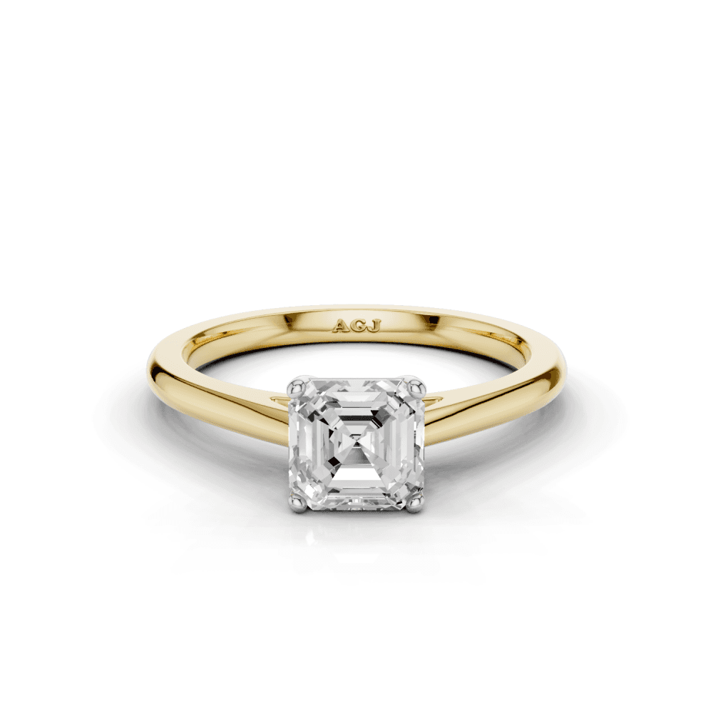 Bluebell Asscher Cut Diamond Solitaire Ring