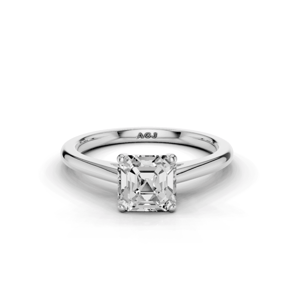 Bluebell Asscher Cut Diamond Solitaire Ring