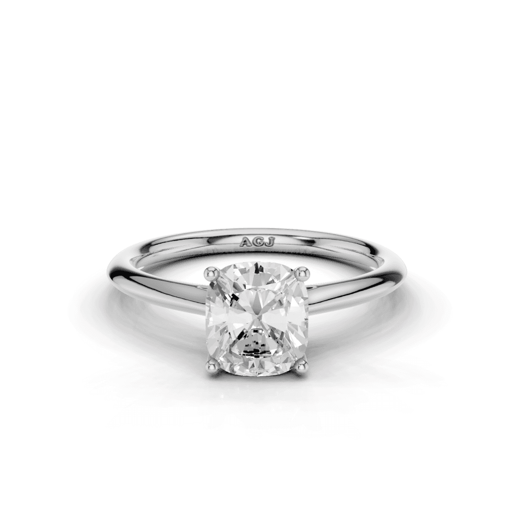 Daisy Cushion Cut Diamond Floral Solitaire Ring