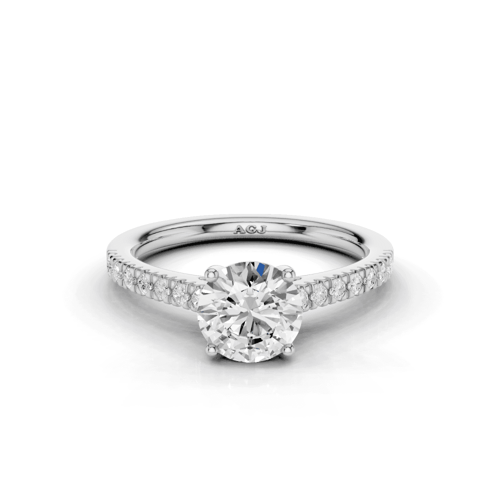 Daffodil Round Cut Diamond Ring