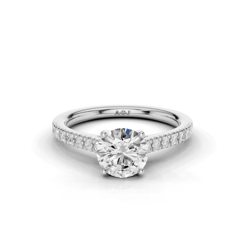 Daffodil Round Cut Diamond Ring