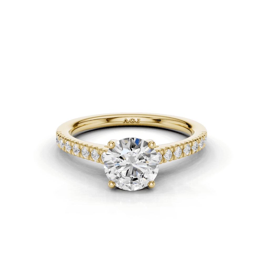 Daffodil Round Cut Diamond Ring