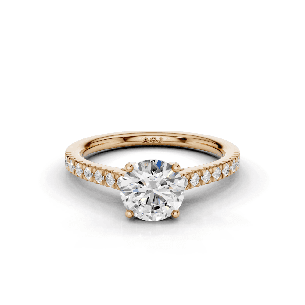 Daffodil Round Cut Diamond Ring