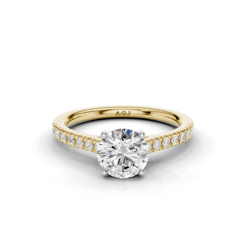 Daffodil Round Cut Diamond Ring