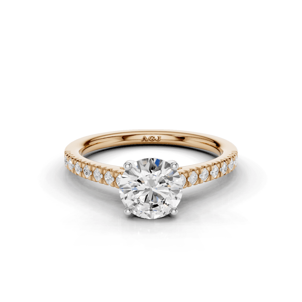 Daffodil Round Cut Diamond Ring