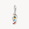 Silver Charm Pendant Sports Shoe with Colourful Enamel