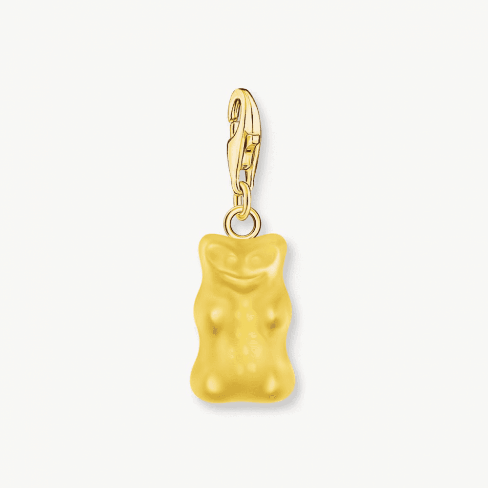Gold-Plated Charm Pendant Goldbears in Yellow