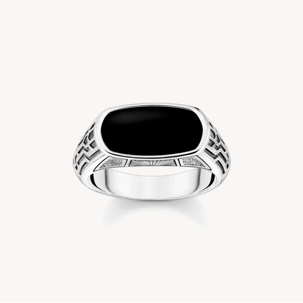 TS Ring with Black Onyx Silver