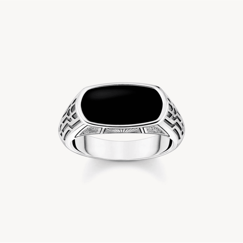 TS Ring with Black Onyx Silver