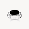 TS Ring with Black Onyx Silver