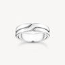 TS Silver Crossed Ring