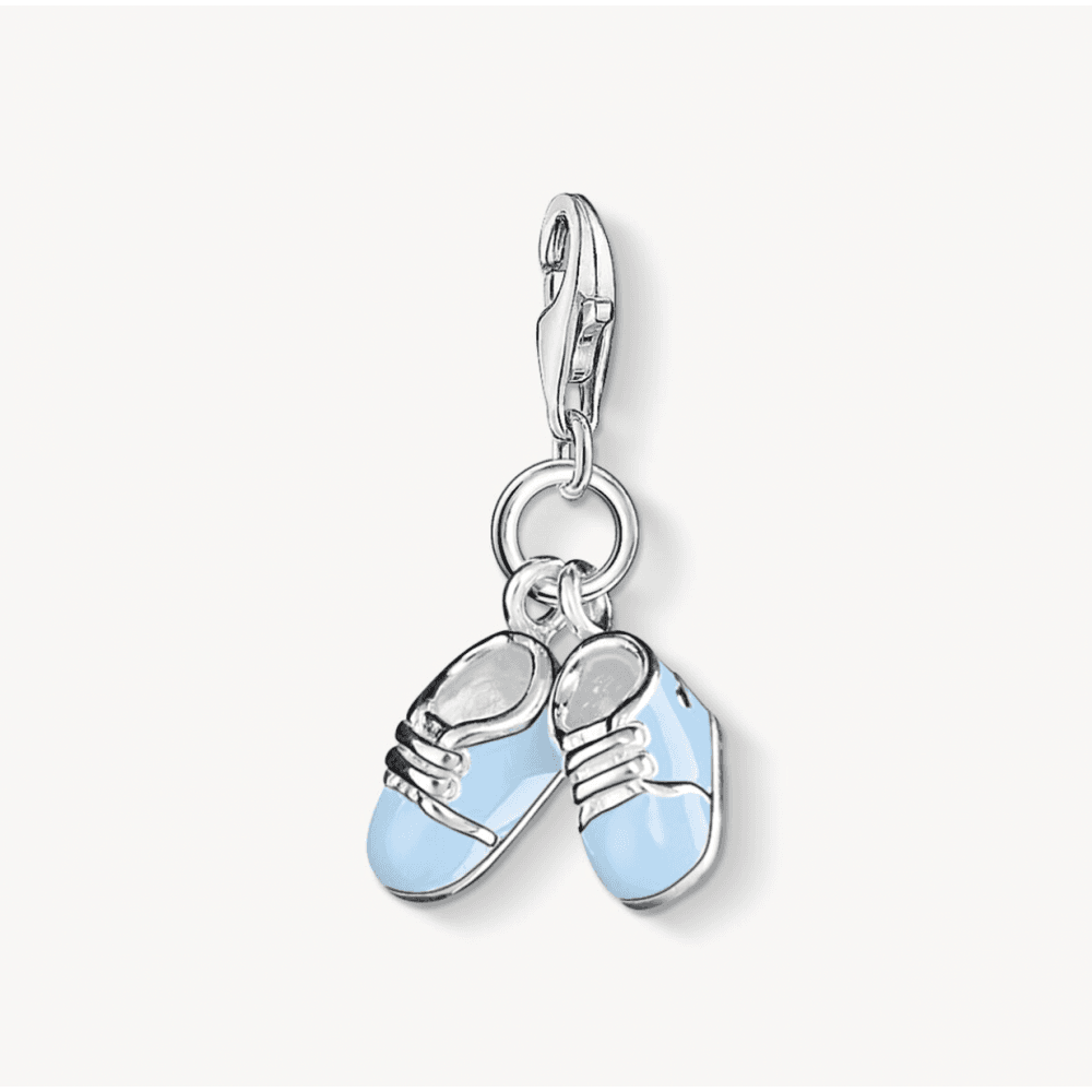 Charm Pendant Blue Baby Shoes