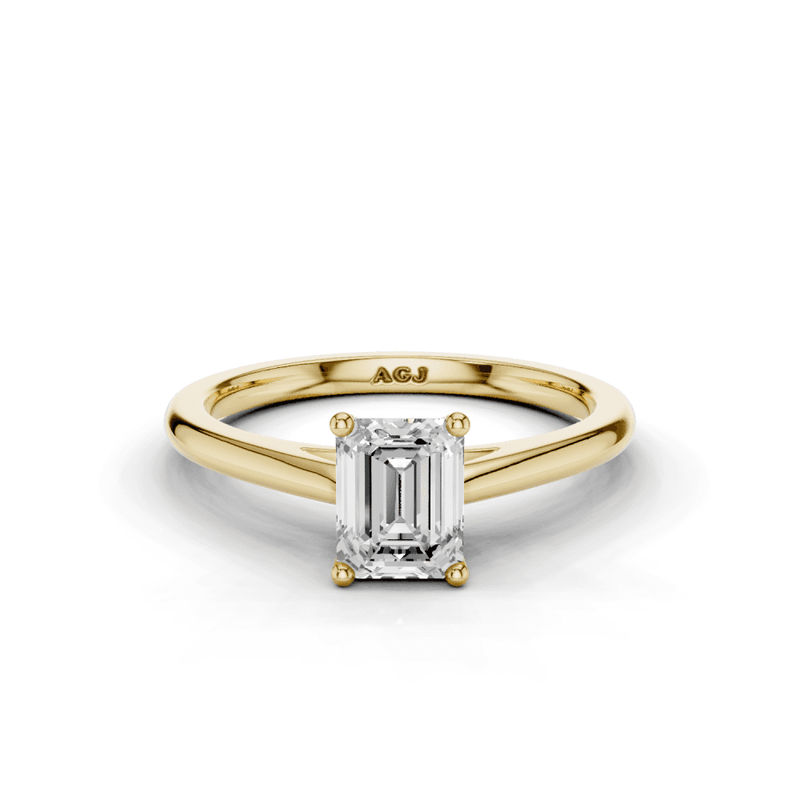 Bluebell Emerald Cut Diamond Solitaire Ring