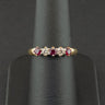 9ct Yellow Gold Ruby and Diamond Ring Size N 2.4g