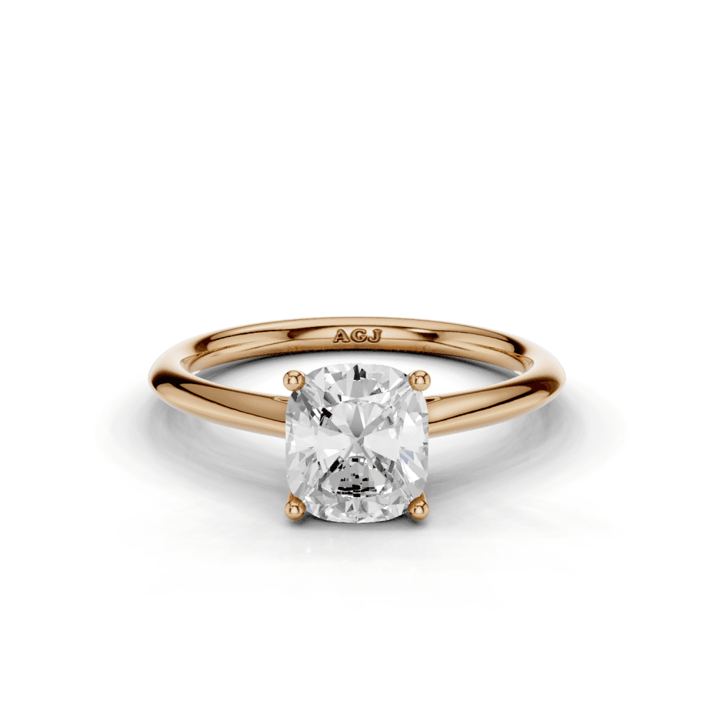 Daisy Cushion Cut Diamond Floral Solitaire Ring