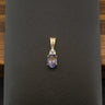 9ct Yellow Gold Iolite and Diamond Pendant 0.6g