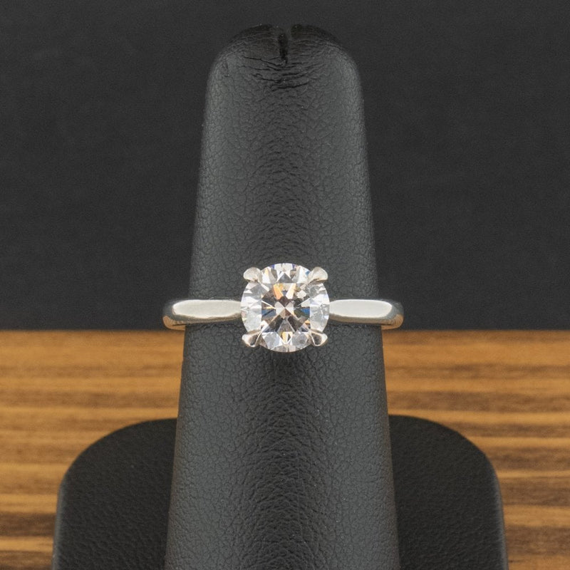 Platinum 1.27ct Lab Diamond Solitaire Ring Size K 4.9g