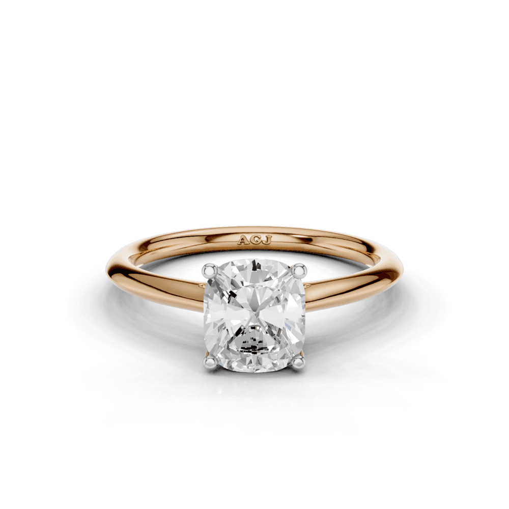 Daisy Cushion Cut Diamond Floral Solitaire Ring