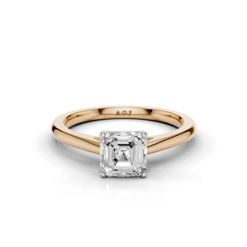 Bluebell Asscher Cut Diamond Solitaire Ring