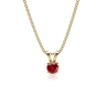 9ct Gold Garnet Pendant Necklace