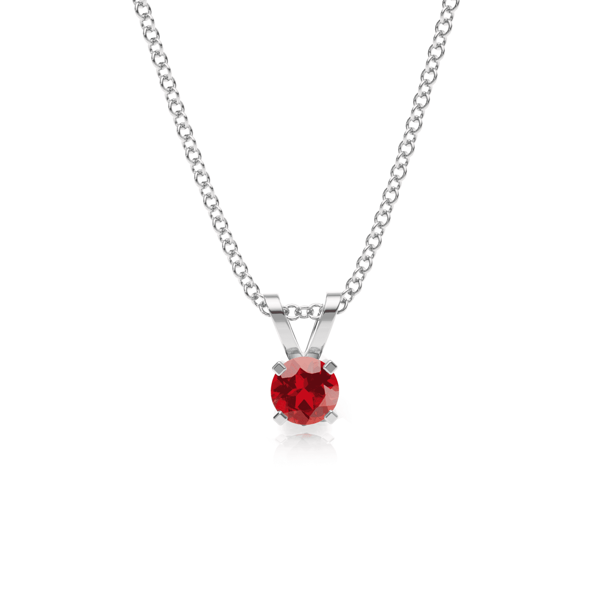 9ct Gold Garnet Pendant Necklace