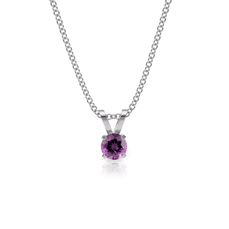9ct Gold Amethyst Pendant Necklace
