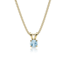 9ct Gold Aquamarine Pendant Necklace