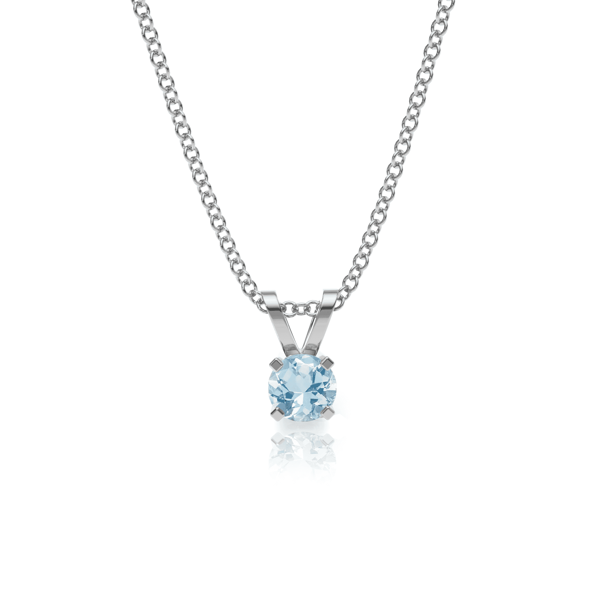 9ct Gold Aquamarine Pendant Necklace
