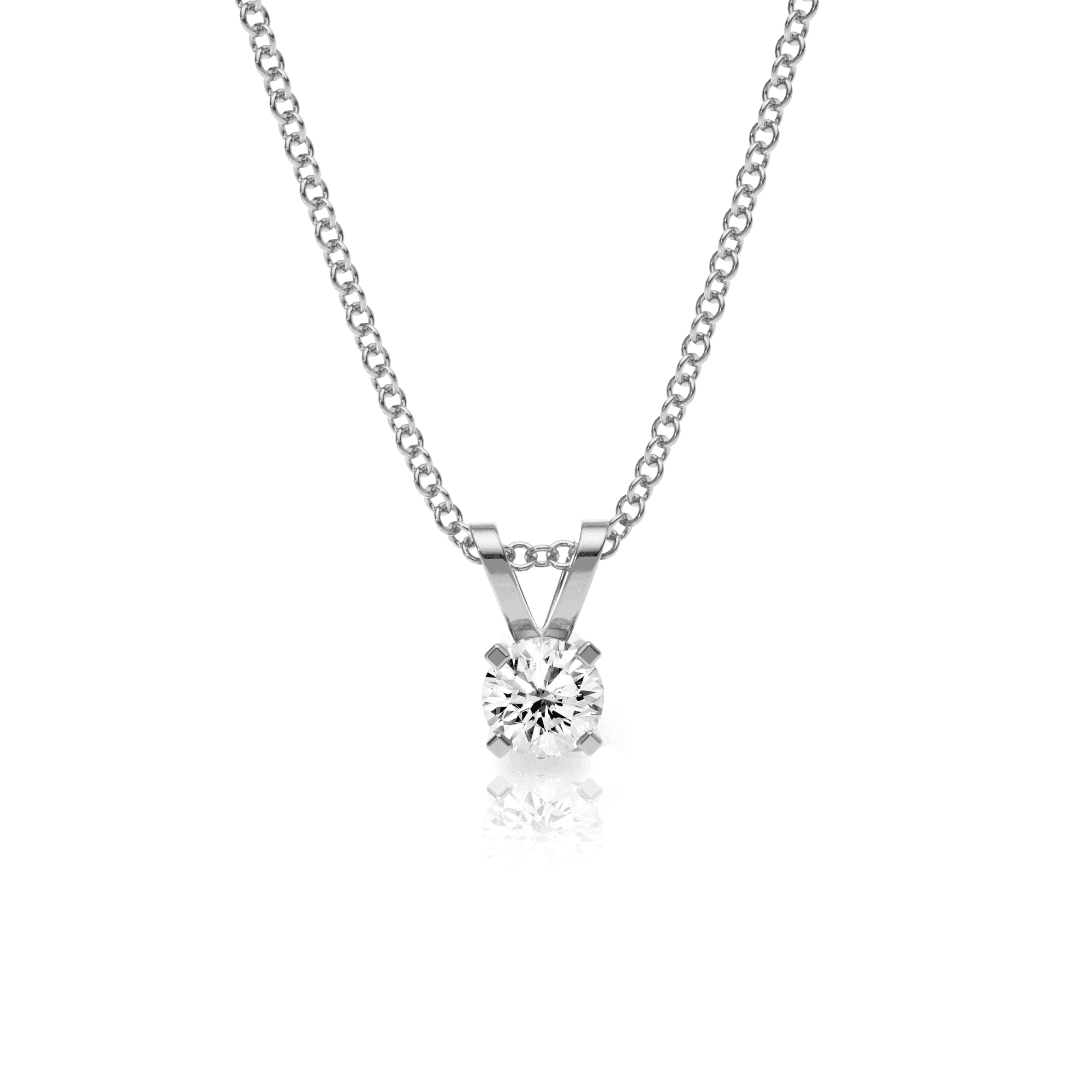 9ct Gold Lab Diamond Pendant Necklace