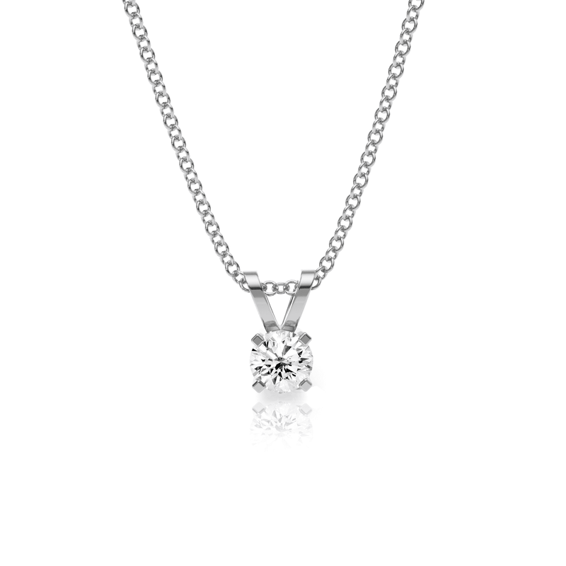 9ct Gold Lab Diamond Pendant Necklace